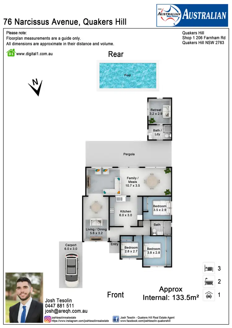 Floorplan of Homely house listing, 76 Narcissus Avenue, Quakers Hill NSW 2763