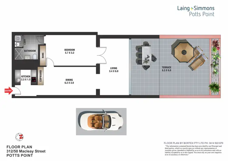 Floorplan of Homely apartment listing, 312/50 Macleay Street, Potts Point NSW 2011