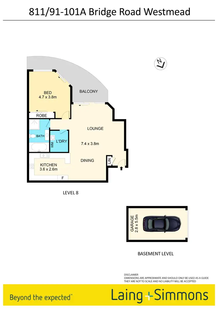 Floorplan of Homely unit listing, 811/91-101A Bridge Road, Westmead NSW 2145