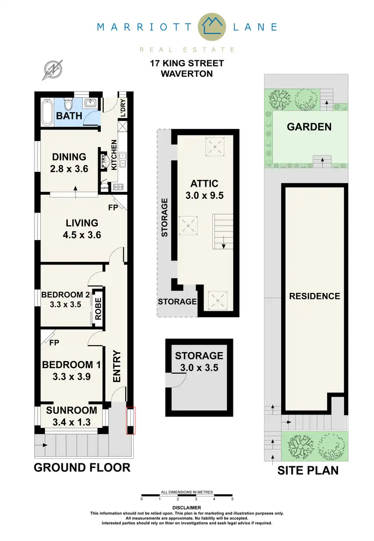 Floorplan of Homely semi-detached listing, 17 King Street, Waverton NSW 2060