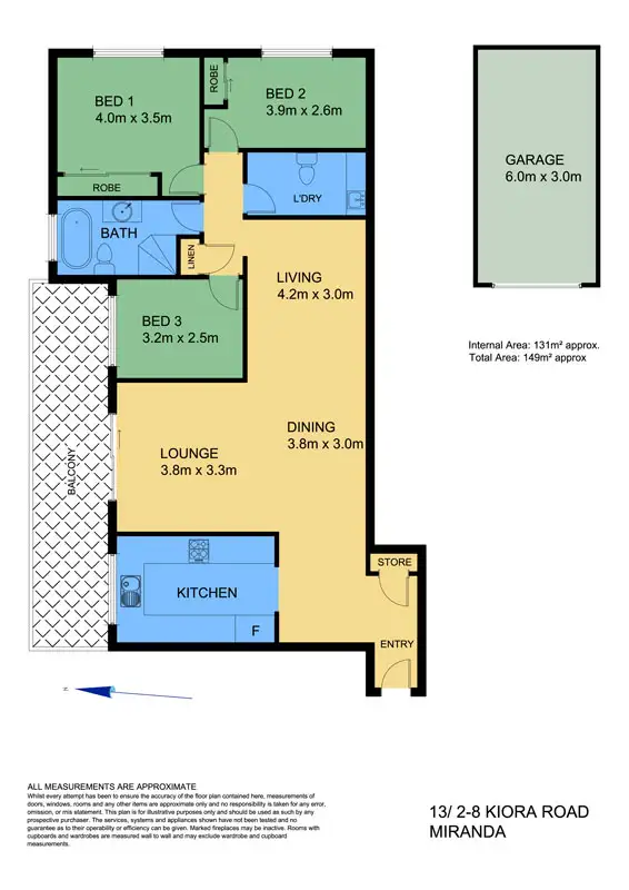 Floorplan of Homely apartment listing, 13/2-8 Kiora Road, Miranda NSW 2228