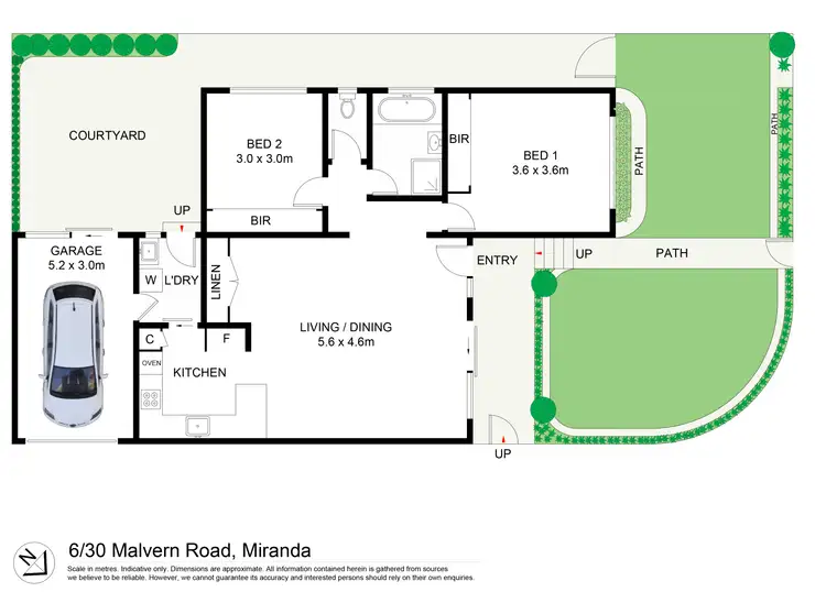 Floorplan of Homely villa listing, 6/30 Malvern Road, Miranda NSW 2228