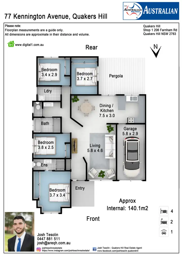 Floorplan of Homely house listing, 77 Kennington Avenue, Quakers Hill NSW 2763