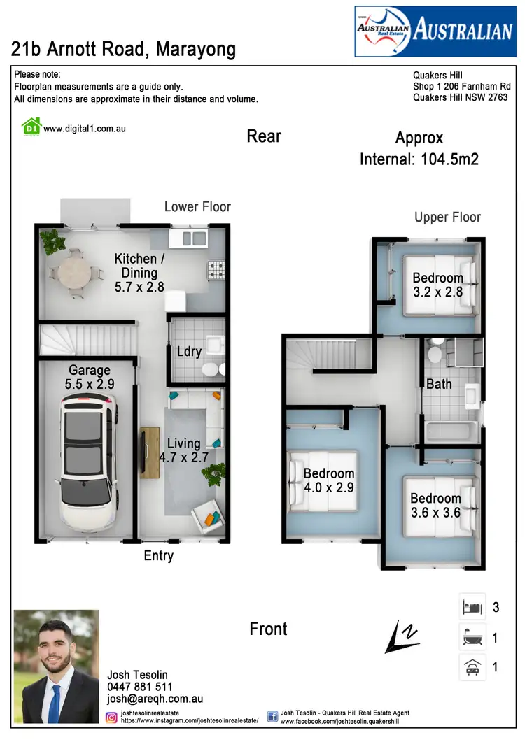 Floorplan of Homely townhouse listing, 21b Arnott Road, Marayong NSW 2148