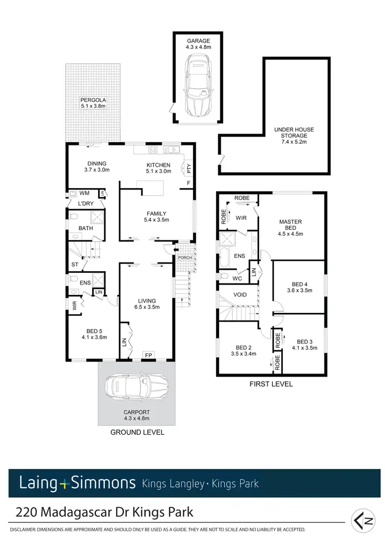 Floorplan of Homely house listing, 220 Madagascar Drive, Kings Park NSW 2148