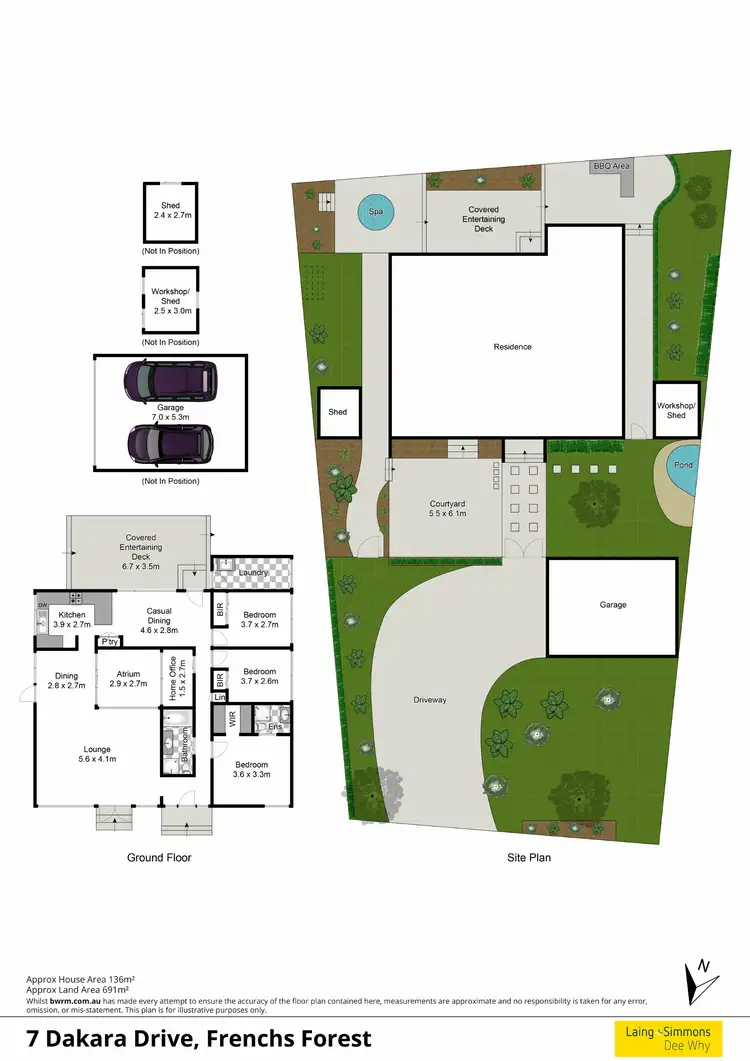 Floorplan of Homely house listing, 7 Dakara Drive, Frenchs Forest NSW 2086