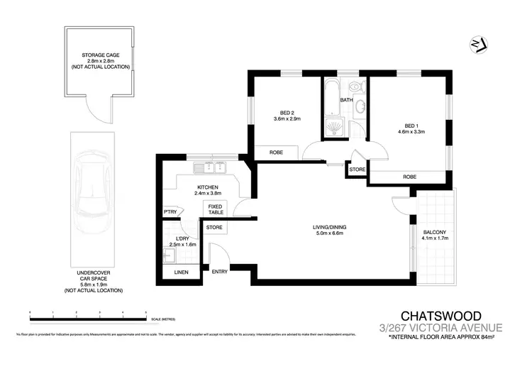 Floorplan of Homely apartment listing, 3/267 Victoria Avenue, Chatswood NSW 2067