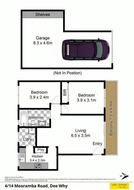 Floorplan of Homely unit listing, 4/14 Mooramba Road, Dee Why NSW 2099