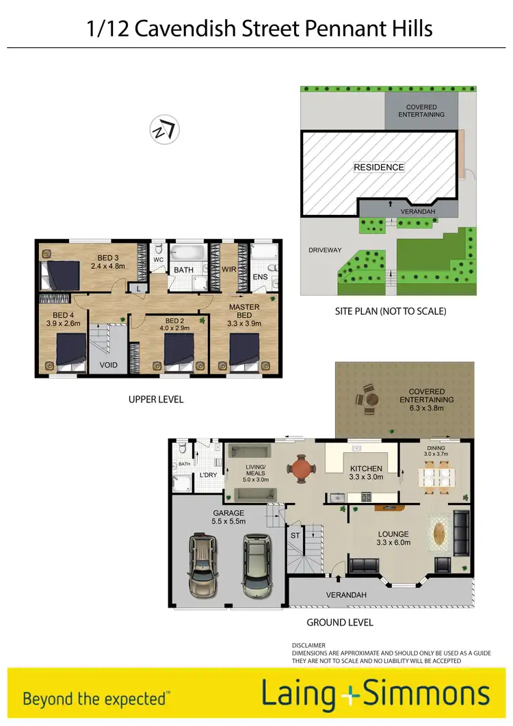 Floorplan of Homely semi-detached listing, 1/12 Cavendish Street, Pennant Hills NSW 2120