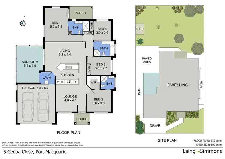 Floorplan of Homely house listing, 5 Genoa Close, Port Macquarie NSW 2444
