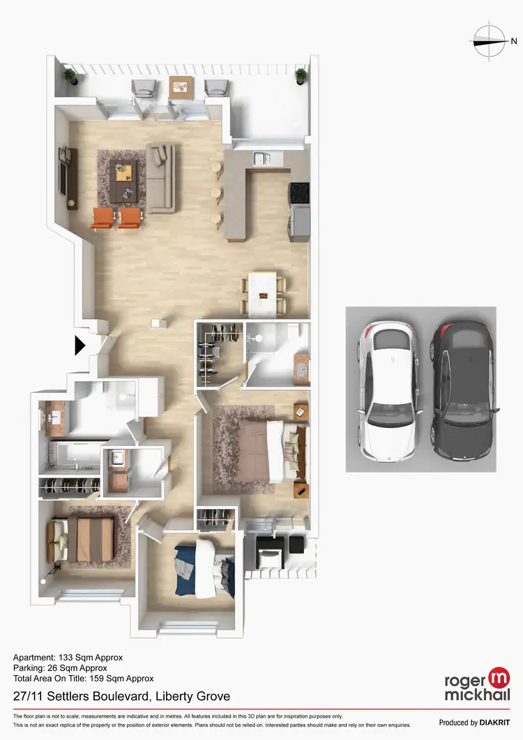 Floorplan of Homely apartment listing, 27/11 Settlers Boulevard, Liberty Grove NSW 2138