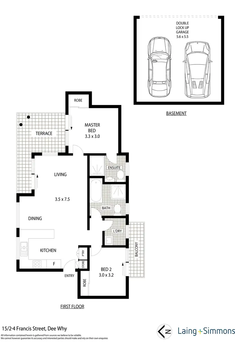 Floorplan of Homely unit listing, 15/2-4 Francis Street, Dee Why NSW 2099