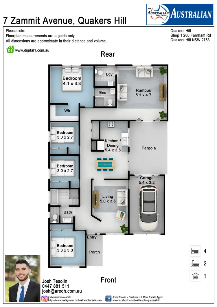 Floorplan of Homely house listing, 7 Zammit Avenue, Quakers Hill NSW 2763