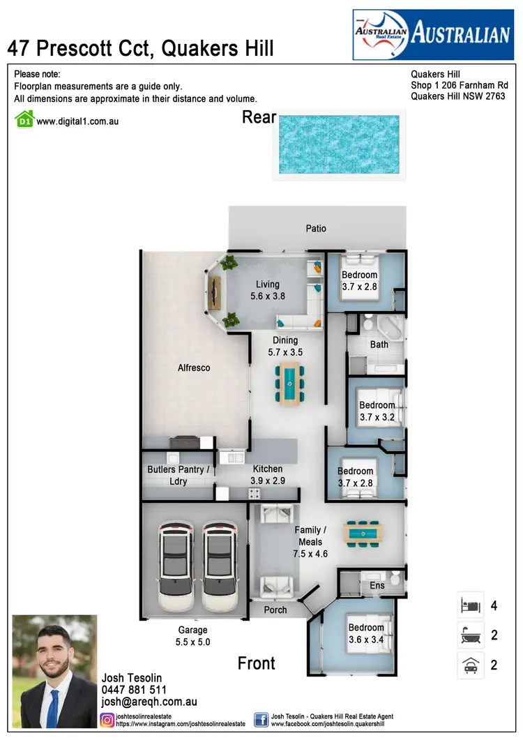 Floorplan of Homely house listing, 47 Prescott Circuit, Quakers Hill NSW 2763