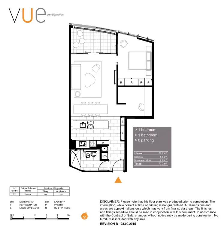 Floorplan of Homely apartment listing, 605/570 Oxford Street, Bondi Junction NSW 2022