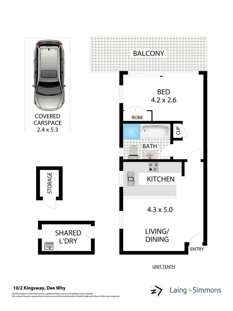 Floorplan of Homely unit listing, 10/2 Kingsway, Dee Why NSW 2099