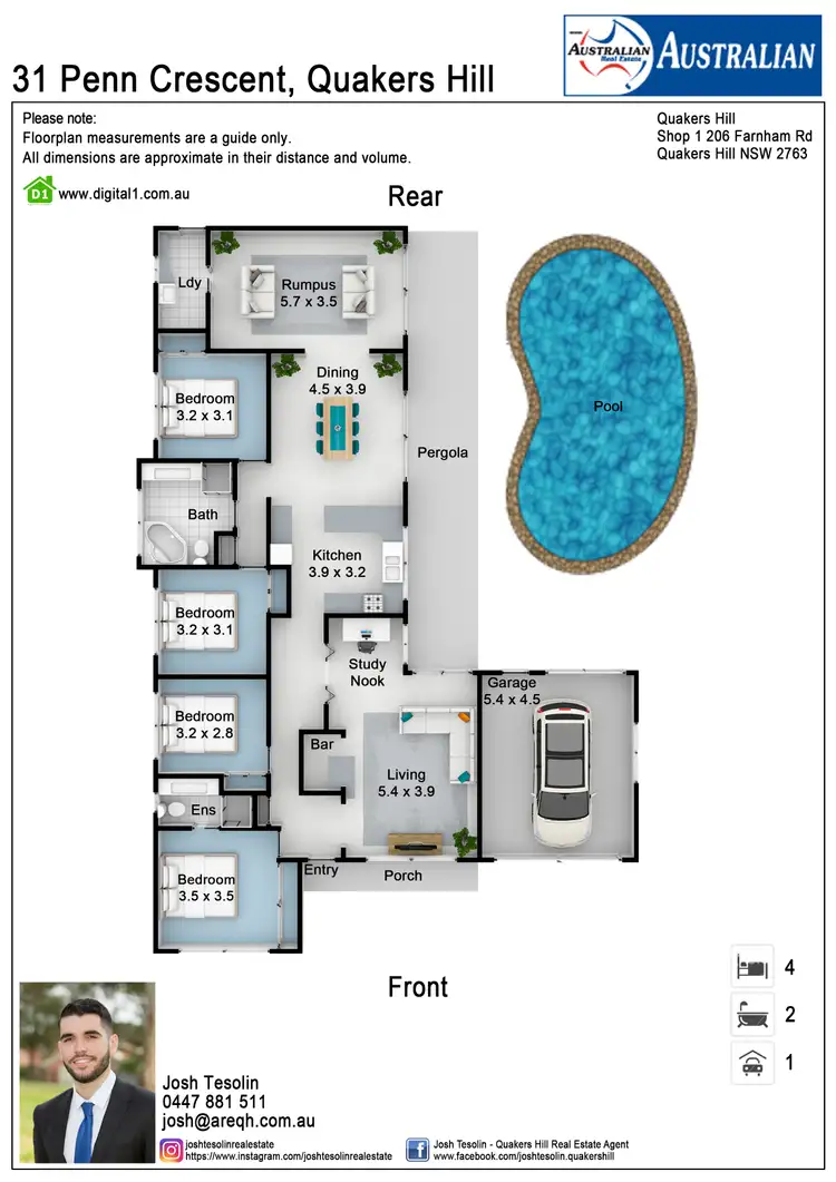 Floorplan of Homely house listing, 31 Penn Crescent, Quakers Hill NSW 2763