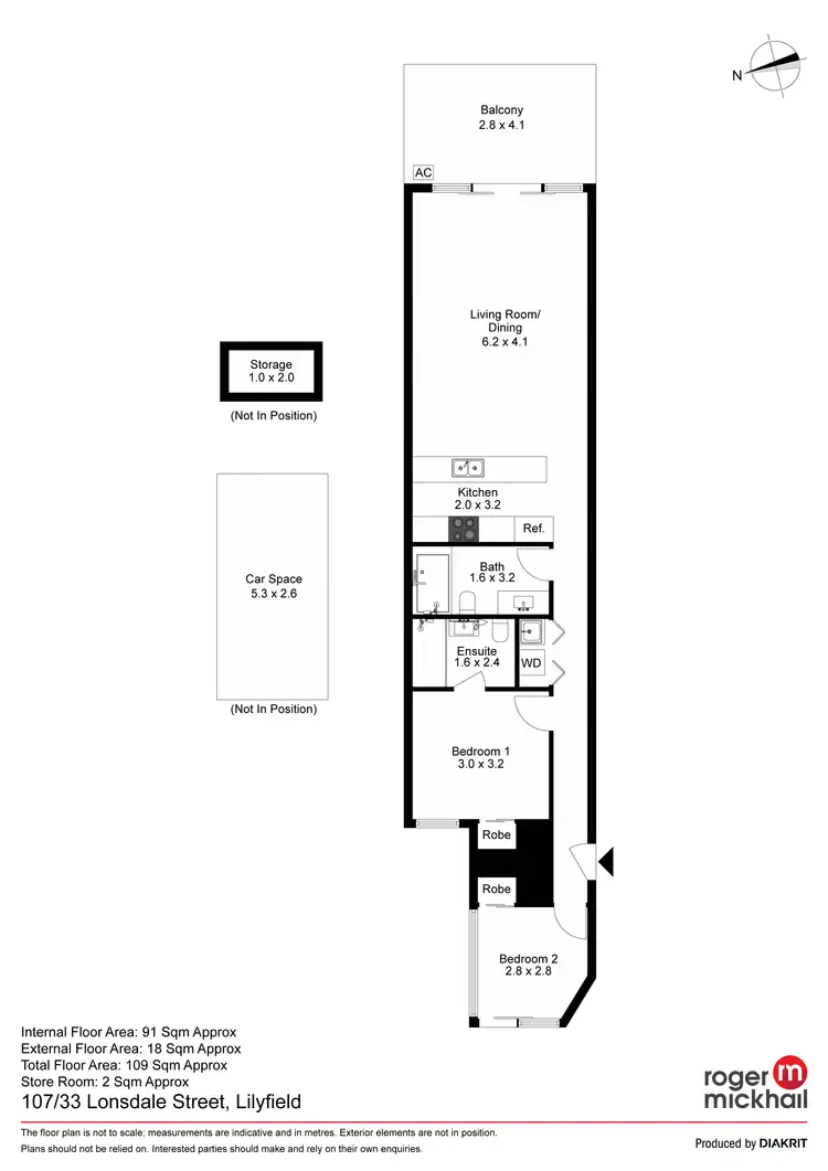 Floorplan of Homely apartment listing, 107/33 Lonsdale Street, Lilyfield NSW 2040