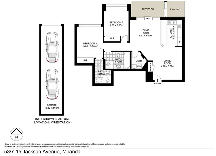 Floorplan of Homely apartment listing, 53/7-15 Jackson Avenue, Miranda NSW 2228