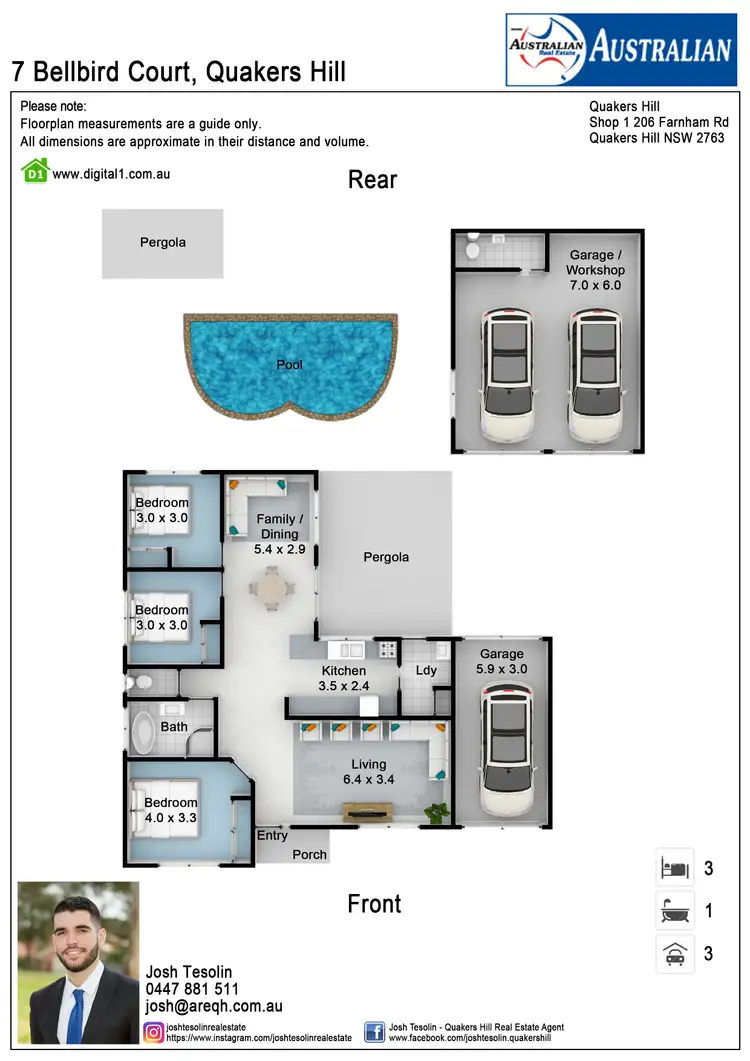 Floorplan of Homely house listing, 7 Bellbird Court, Quakers Hill NSW 2763