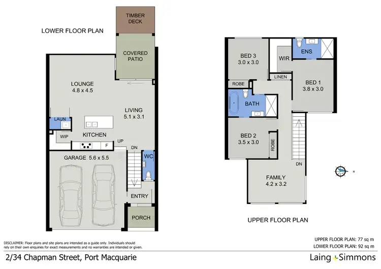 Floorplan of Homely townhouse listing, 2/34 Chapman Street, Port Macquarie NSW 2444