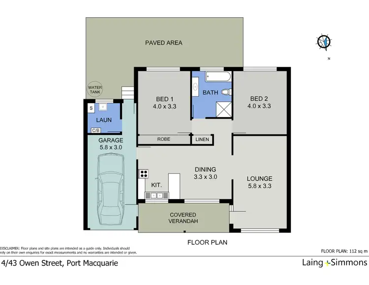 Floorplan of Homely villa listing, 4/43 Owen Street, Port Macquarie NSW 2444