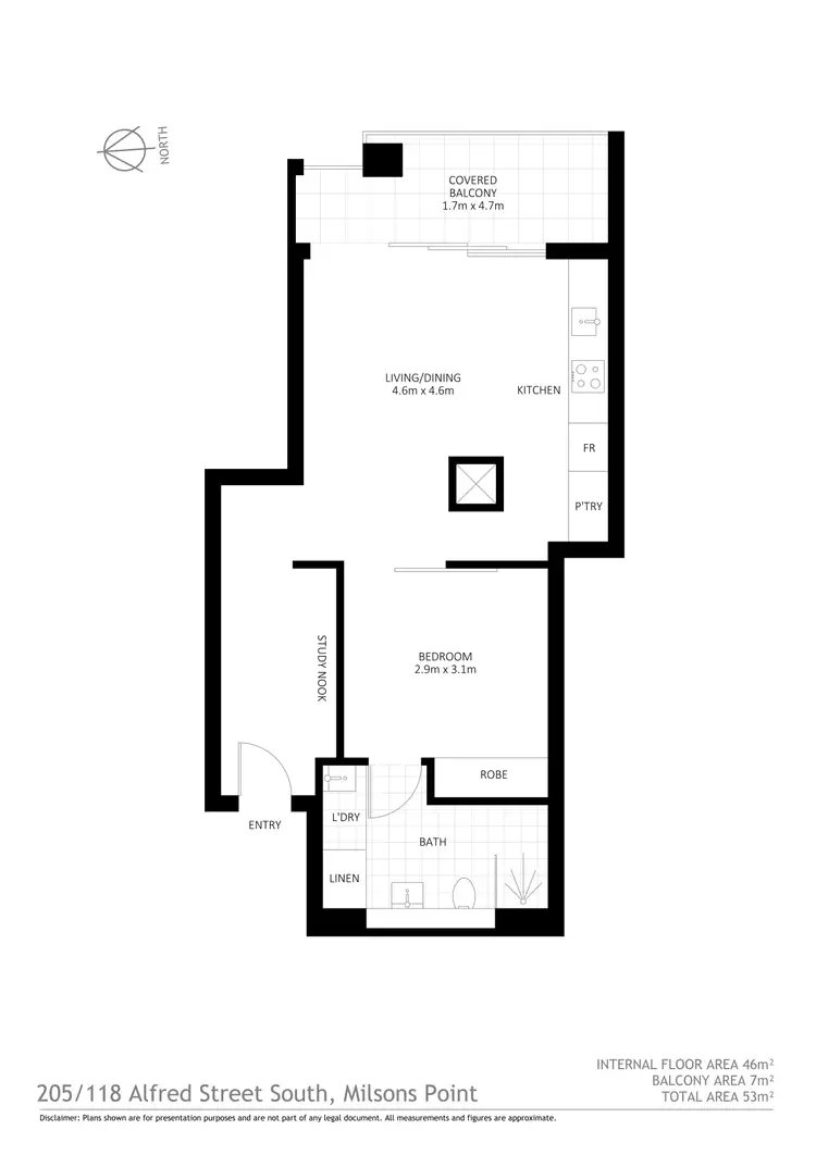 Floorplan of Homely apartment listing, 205/118 Alfred Street South, Milsons Point NSW 2061