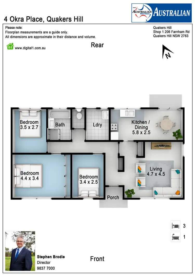 Floorplan of Homely house listing, 4 Okra Place, Quakers Hill NSW 2763