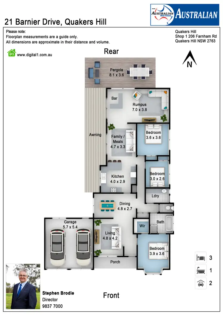 Floorplan of Homely house listing, 21 Barnier Drive, Quakers Hill NSW 2763