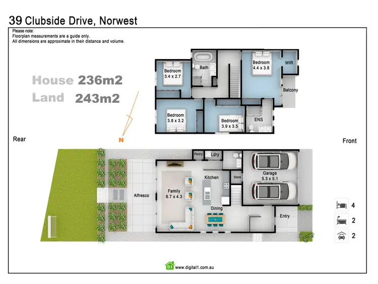 Floorplan of Homely house listing, 39 Clubside Drive, Norwest NSW 2153
