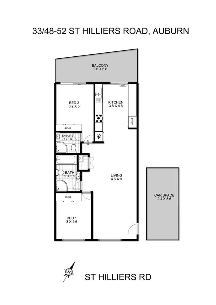 Floorplan of Homely unit listing, 33/48-52 St Hilliers Road, Auburn NSW 2144