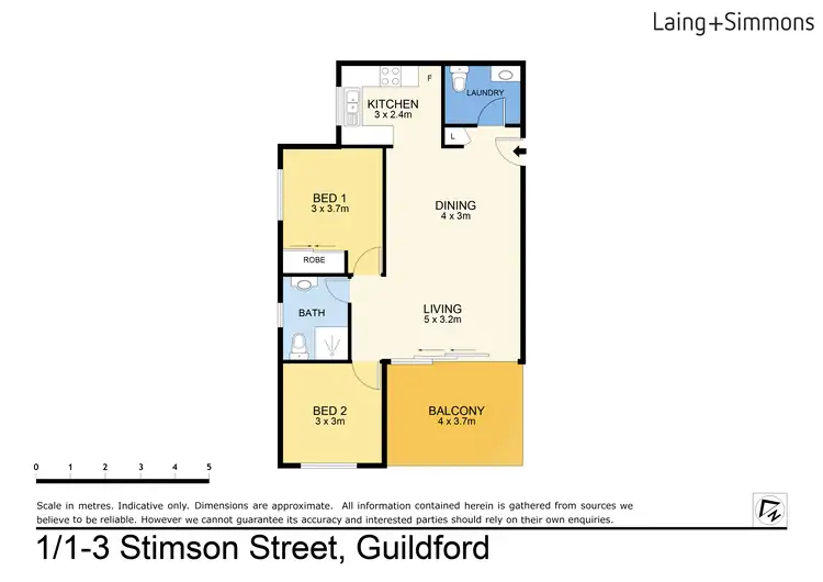 Floorplan of Homely unit listing, 1/1-3 Stimson Street, Guildford NSW 2161