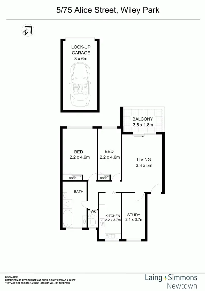 Floorplan of Homely apartment listing, 5/75 Alice Street, Wiley Park NSW 2195