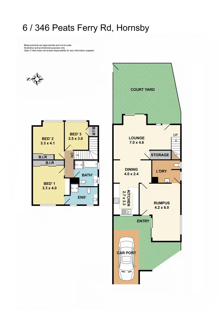 Floorplan of Homely townhouse listing, 6/346 Peats Ferry Road, Hornsby NSW 2077