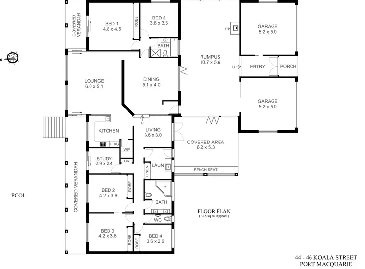 Floorplan of Homely house listing, 44-46 Koala Street, Port Macquarie NSW 2444