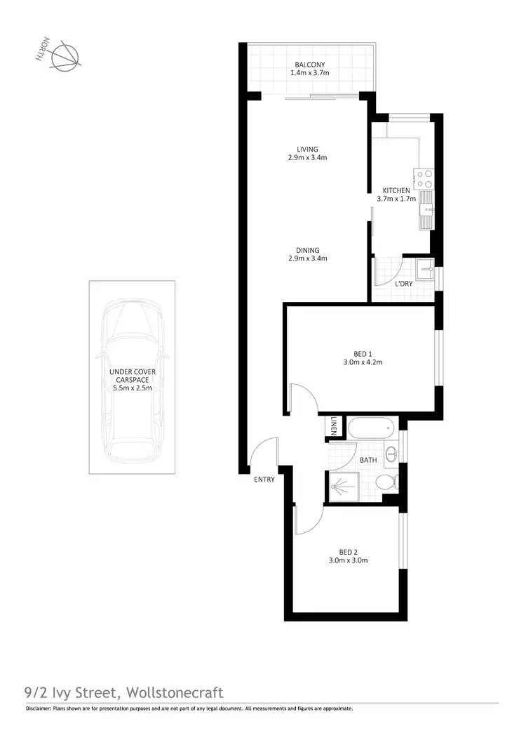 Floorplan of Homely apartment listing, 9/2 Ivy Street, Wollstonecraft NSW 2065