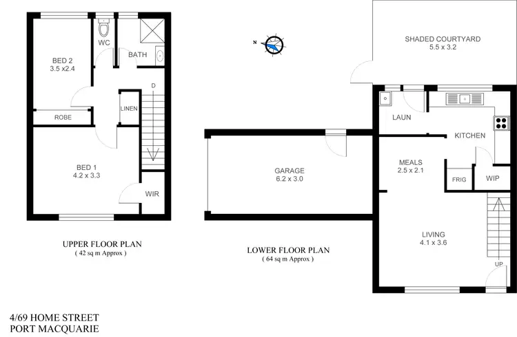 Floorplan of Homely villa listing, 4/69 Home Street, Port Macquarie NSW 2444