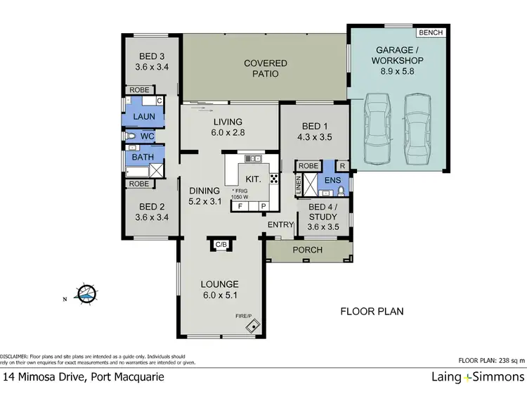 Floorplan of Homely house listing, 14 Mimosa Drive, Port Macquarie NSW 2444