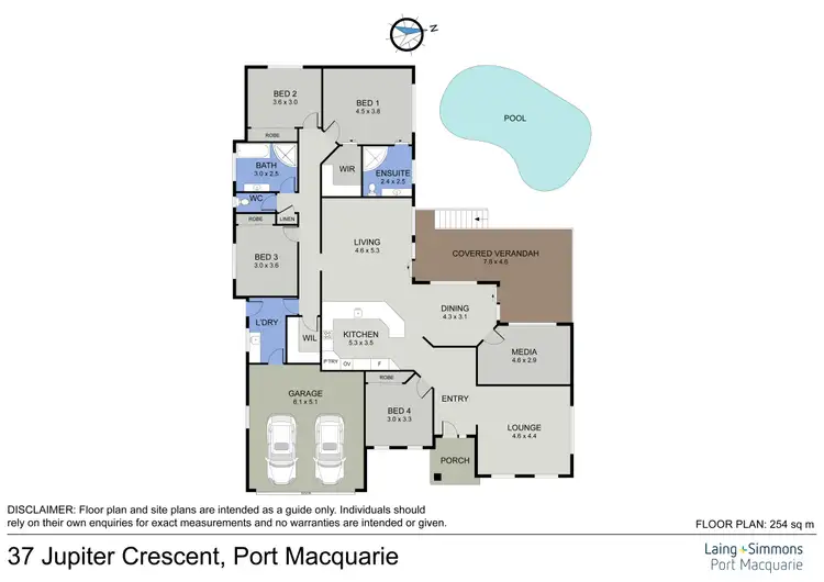Floorplan of Homely house listing, 37 Jupiter Crescent, Port Macquarie NSW 2444
