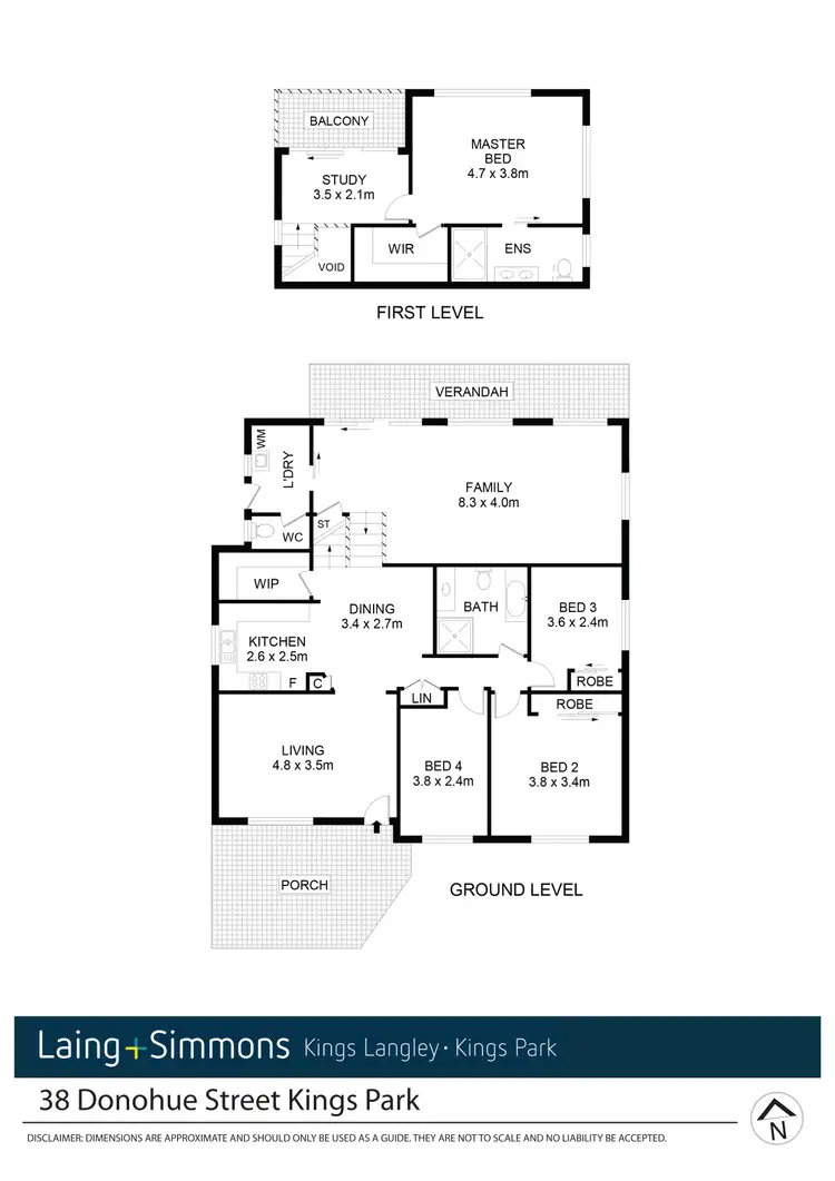 Floorplan of Homely house listing, 38 Donohue st, Kings Park NSW 2148