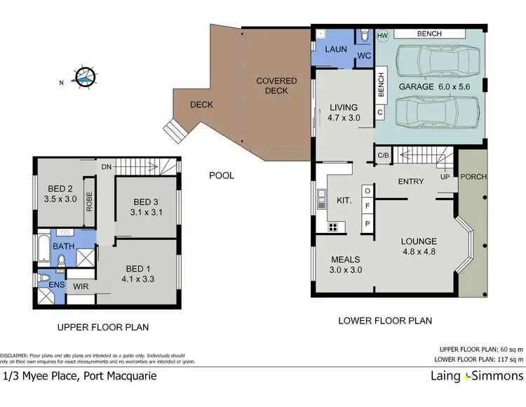 Floorplan of Homely townhouse listing, 1/3 Myee Place, Port Macquarie NSW 2444