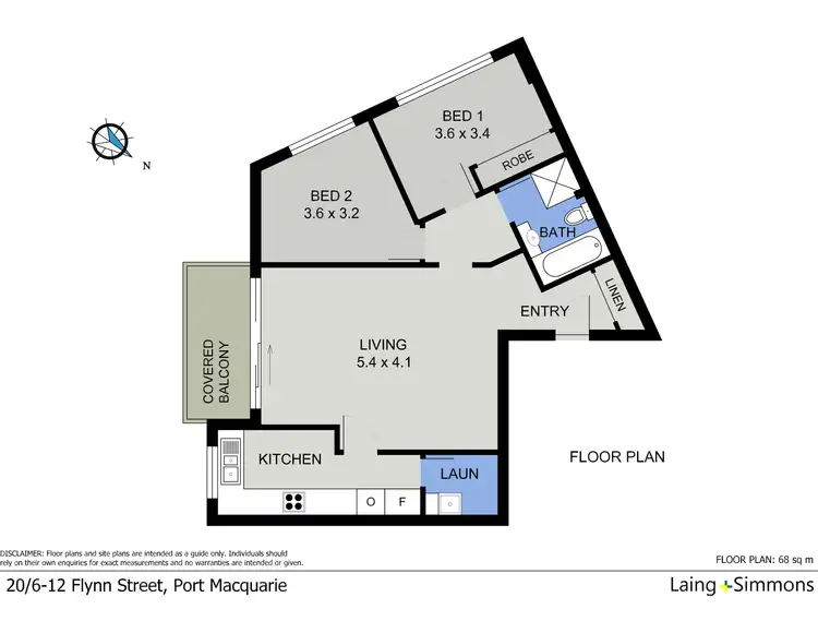 Floorplan of Homely unit listing, 20/6-12 Flynn Street, Port Macquarie NSW 2444