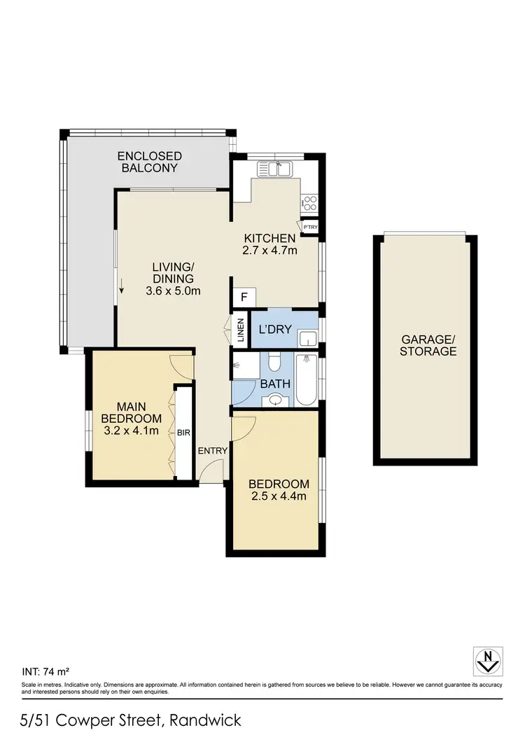 Floorplan of Homely apartment listing, 5/51 Cowper Street, Randwick NSW 2031
