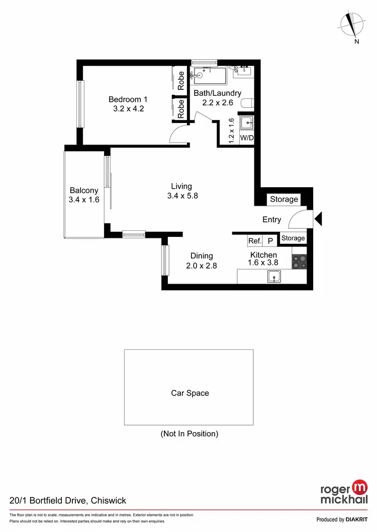 Floorplan of Homely apartment listing, 20/1 Bortfield Drive, Chiswick NSW 2046