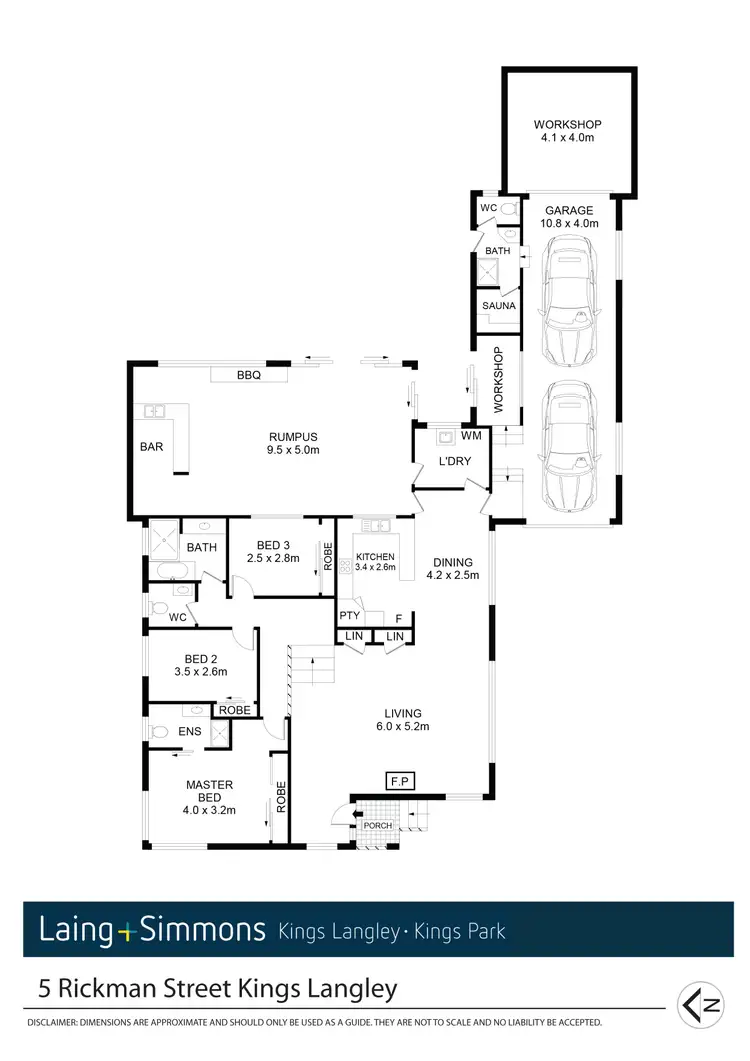 Floorplan of Homely house listing, 5 Rickman st, Kings Langley NSW 2147