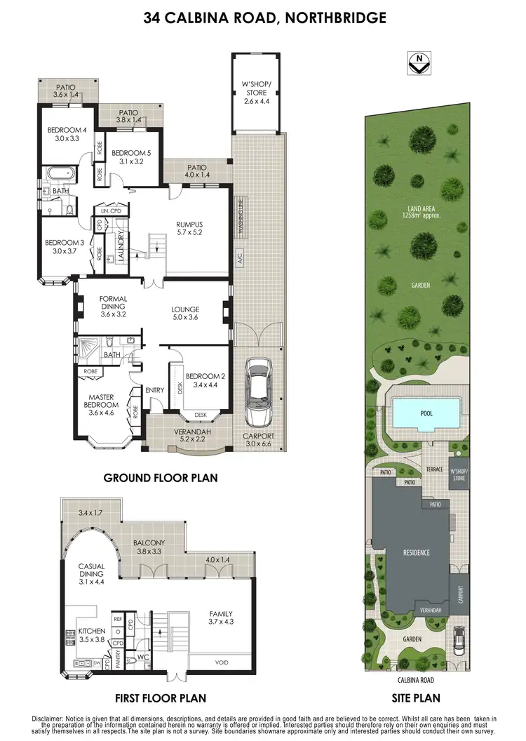 Floorplan of Homely house listing, 34 Calbina Road, Northbridge NSW 2063
