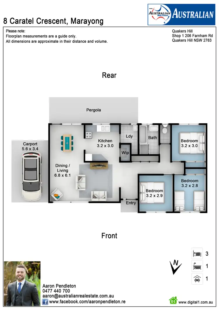 Floorplan of Homely house listing, 8 Caratel Crescent, Marayong NSW 2148