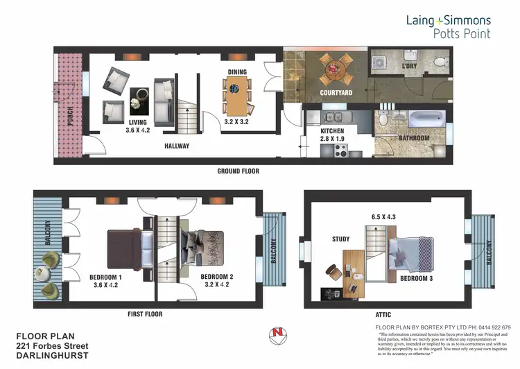 Floorplan of Homely terrace listing, 221 Forbes Street, Darlinghurst NSW 2010