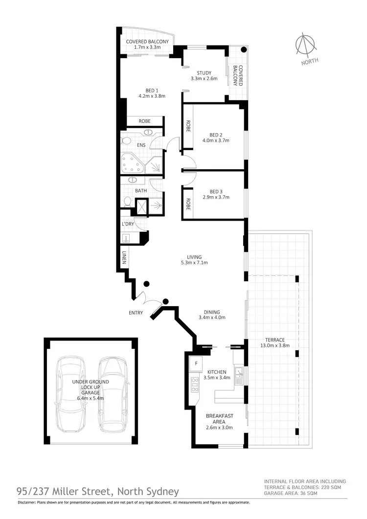 Floorplan of Homely apartment listing, 95/237 Miller Street, North Sydney NSW 2060