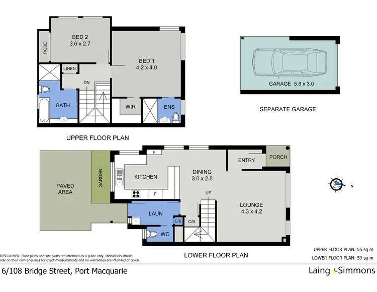 Floorplan of Homely townhouse listing, 6/108 Bridge Street, Port Macquarie NSW 2444